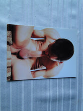 Load image into Gallery viewer, Vintage Gay Interest Nude Hot Hung Male Photo 5 x 7 Gay Self Blowjob H41