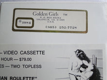 Load image into Gallery viewer, Vintage 1980s Nude Adult Women Wrestling VHS Tape Russian Roulette Golden Girls X4