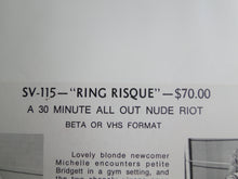 Load image into Gallery viewer, Vintage 1980s Nude Adult Women Wrestling VHS Tape Ring Risque X4