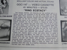 Load image into Gallery viewer, Vintage 1980s Nude Adult Women Wrestling VHS Tape Golden Girls Ring Ecstacy X4