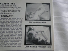 Load image into Gallery viewer, Vintage 1980s Nude Adult Women Wrestling VHS Tape Golden Girls Ring Ecstacy X4