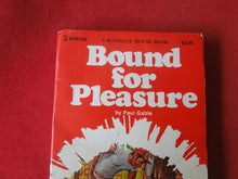 Load image into Gallery viewer, Vintage Nude Erotic Sexy Adult Paperback Book/Novel Bound For Pleasure 1980 Greenleaf  X12