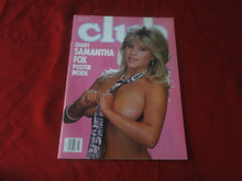 Load image into Gallery viewer, Vintage Nude Erotic Sexy Adult Magazine Club July 1988 Samantha Fox P100