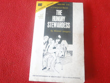 Load image into Gallery viewer, Vintage Sexy Erotic Adult Paperback Book/ Novel The Hungry Stewardess 1975 DAMAGED G3