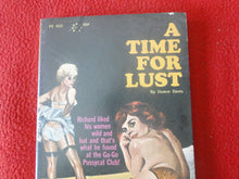Load image into Gallery viewer, Vintage Sexy Erotic Adult Paperback Book/ Novel A Time For Lust 1967 G5