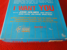 Load image into Gallery viewer, Vintage XXX VHS Porn Tape Adult Video Movie I Want You John Holmes Uschi Digard V1