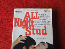 Load image into Gallery viewer, Vintage Adult Paperback Novel/Book All Night Stud Beeline 1969 FOXING X11