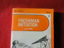 Load image into Gallery viewer, Vintage Adult Paperback Novel/Book Gay Interest Freshman Initiation D.A. Scott PB1