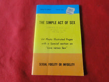Load image into Gallery viewer, Vintage Erotic Adult Paperback Novel/Book The Simple Act Of Sex Photo Illustrated P14