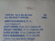 Load image into Gallery viewer, Vintage Adult XXX VHS Porn Tape Adult Video Movie Blue Vanities #221 Big Busty Special 25