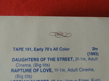 Load image into Gallery viewer, Vintage Adult XXX VHS Porn Tape Adult Video Movie Blue Vanities #191 Early 70's GREAT 25