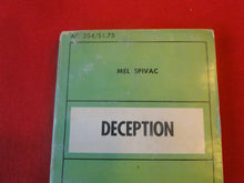 Load image into Gallery viewer, Vintage Adult Paperback Book/Novel Deception Mel Spivac P54