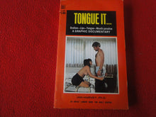 Load image into Gallery viewer, Vintage Erotic Adult Paperback Book/Novel Tongue It 1971 X3