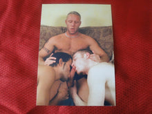Load image into Gallery viewer, Vintage Gay Interest Nude Hot Hung Male Photo 5 x7 Hot Three Way Blow Job   H52