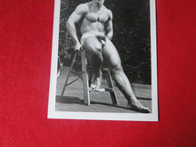Load image into Gallery viewer, Vintage Gay Interest Target Nude Black & White Hot Male Photo WRITING ON BACK ADt