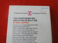 Load image into Gallery viewer, Vintage Adult Paperback Novel/Book The Unorthodox Sex Education of Billy Joe 1972 X30