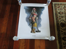 Load image into Gallery viewer, Dave Nestler Face The Fire Hot Erotic Sexy Fire Fighter Woman Art Signed Print