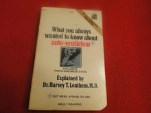 Load image into Gallery viewer, Vintage Sexy Erotic Adult Paperback Book Auto-Eroticism Eros Goldstripe 6