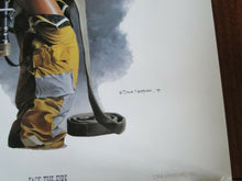 Load image into Gallery viewer, Dave Nestler Face The Fire Hot Erotic Sexy Fire Fighter Woman Art Signed Print