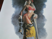 Load image into Gallery viewer, Dave Nestler Face The Fire Hot Erotic Sexy Fire Fighter Woman Art Signed Print