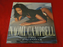 Load image into Gallery viewer, Vintage Semi-Nude Pinup Wall Calendar 1995 Naomi Campbell SEALED 12 x 12       G