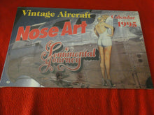 Load image into Gallery viewer, Vintage Semi-Nude Pinup Wall Calendar 1995 Aircraft Nose Art SEALED 17 x 11    G