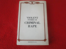 Load image into Gallery viewer, Vintage 18 YO+ Sexy Erotic Adult Paperback Book/ Novel Violent Stories of Criminal Rape G1