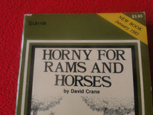 Load image into Gallery viewer, Vintage 18 YO+ Sexy Erotic Adult Paperback Book/ Novel Horny For Rams and Horses G1