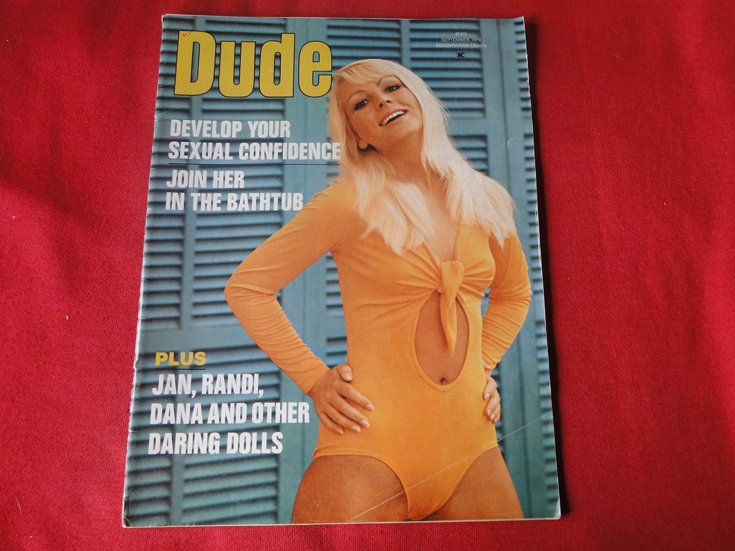 Vintage Nude Erotic Sexy Adult Magazine Dude September 1972       P90