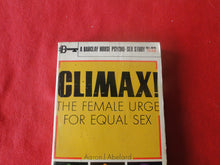 Load image into Gallery viewer, Vintage Erotic Adult Paperback Book/Novel Climax 1969            HC3
