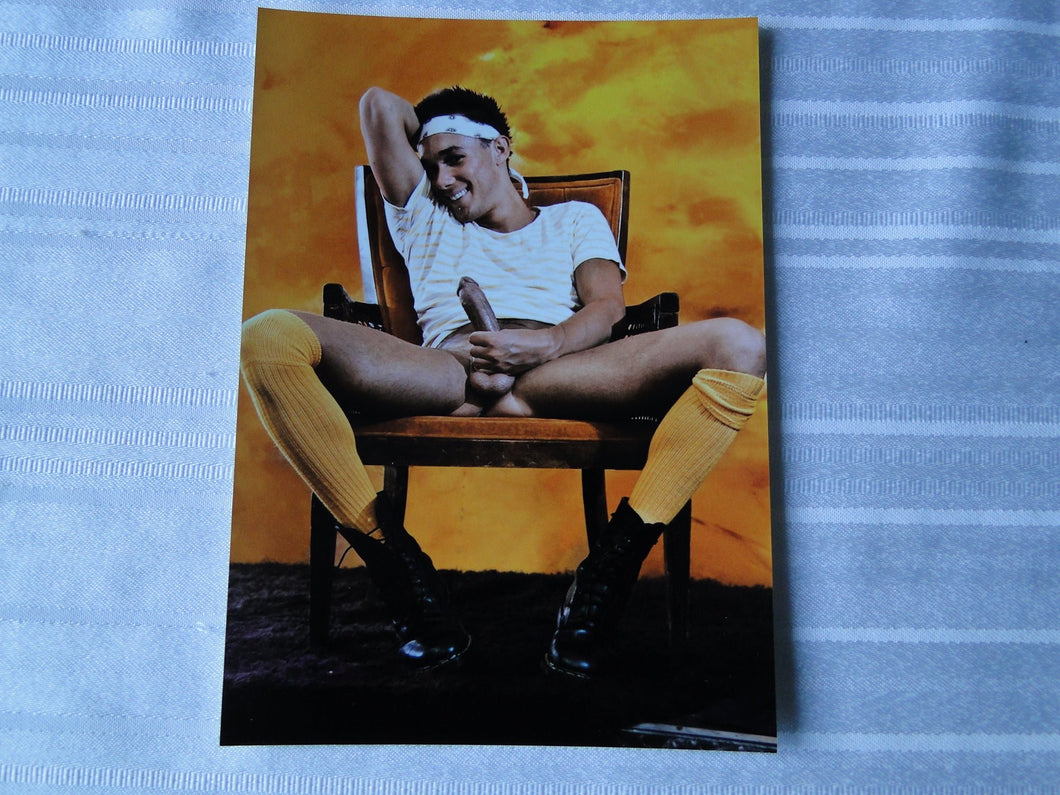 Vintage Gay Interest Nude Hot Hung Male Photo 5 x 7 Gay Stud Big Cock    H41