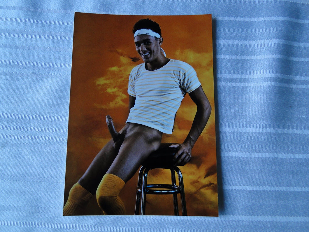 Vintage Gay Interest Nude Hot Hung Male Photo 5 x 7 Gay Stud Big Cock    H41