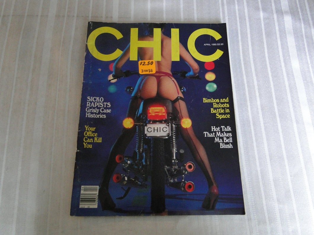 Vintage Nude Erotic Sexy Adult Men's Magazine Chic April 1985      146