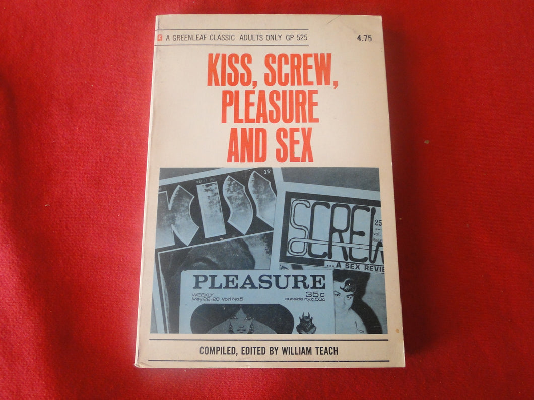 Vintage Erotic Adult Paperback Book/Novel Kiss, Screw, Pleasure and Sex Greenleaf   X33