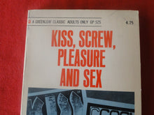 Load image into Gallery viewer, Vintage Erotic Adult Paperback Book/Novel Kiss, Screw, Pleasure and Sex Greenleaf   X33
