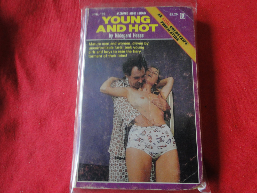 Vintage Adult Paperback Book Young and Hot Eros Goldstripe      G3