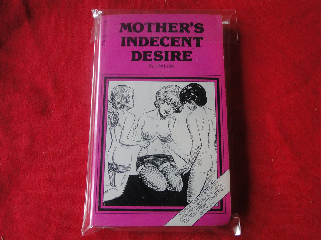 Vintage Adult Paperback Book Mother's Indecent Desire   G3