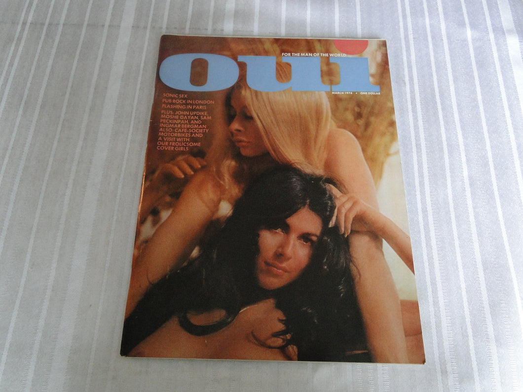 Vintage Nude Erotic Sexy Adult Men's Magazine Oui March 1974     146