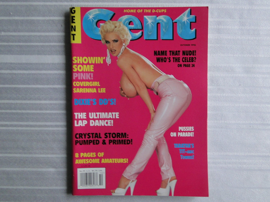 Vintage Nude Erotic Sexy Adult Big Tit Magazine Gent October 1996            SK4