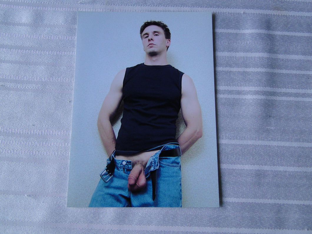 Vintage Gay Interest Nude Hot Hung Male Photo 5 x 7  Big Balled Stud      H41