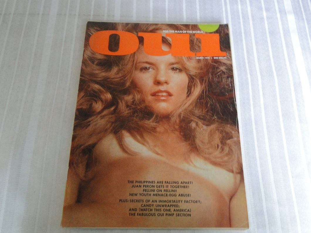 Vintage Nude Erotic Sexy Adult Men's Magazine Oui March 1973      146