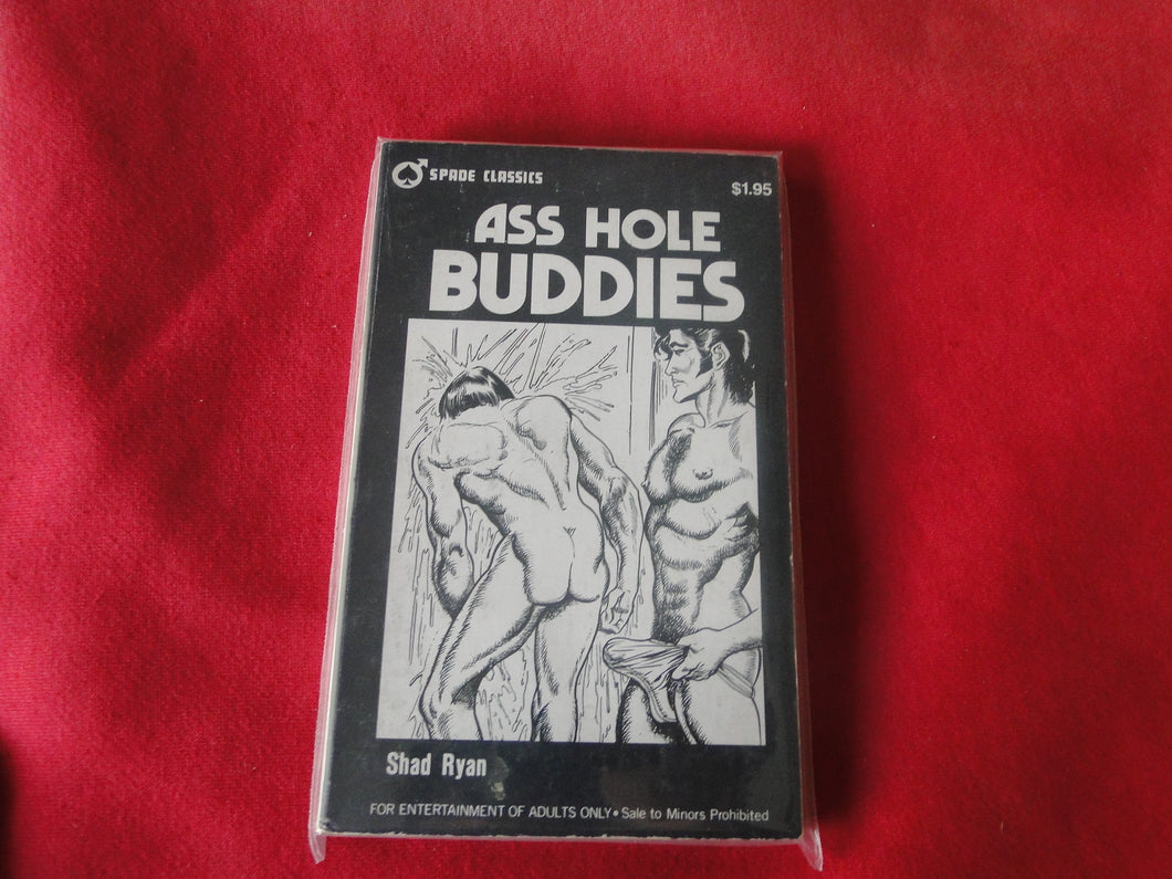 Vintage Adult Paperback Novel/Book Gay Interest Spade Classics Ass Hole Buddies    PB5