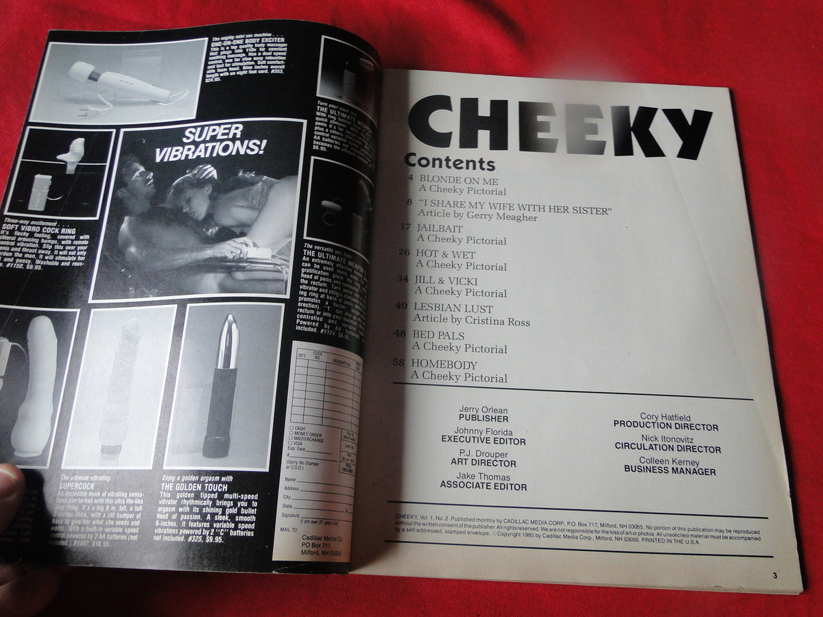 Vintage Nude Erotic Sexy Adult Magazine Cheeky 1985 P13 – Ephemera Galore