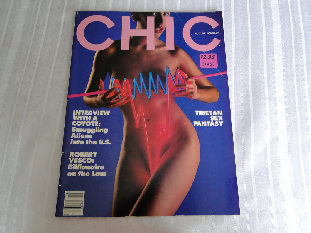 Vintage Nude Erotic Sexy Adult Magazine Chic August 1985      101