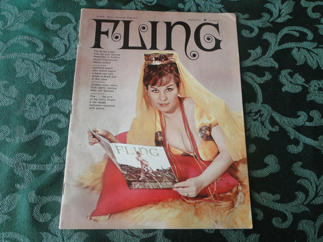 Vintage Nude Erotic Sexy Adult Magazine Fling September 1967         JB16