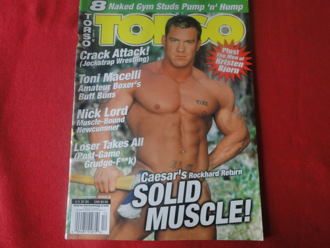 Vintage Adult Erotic Sexy Magazine Gay Interest Torso December 2003         G1