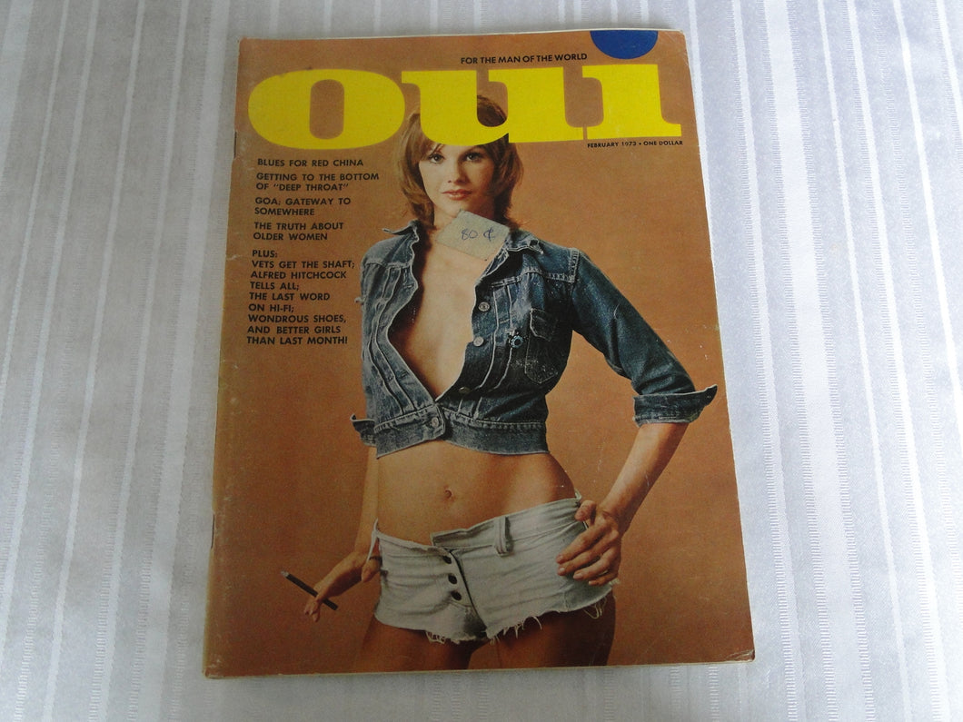Vintage Nude Erotic Sexy Adult Men's Magazine Oui February 1973      146