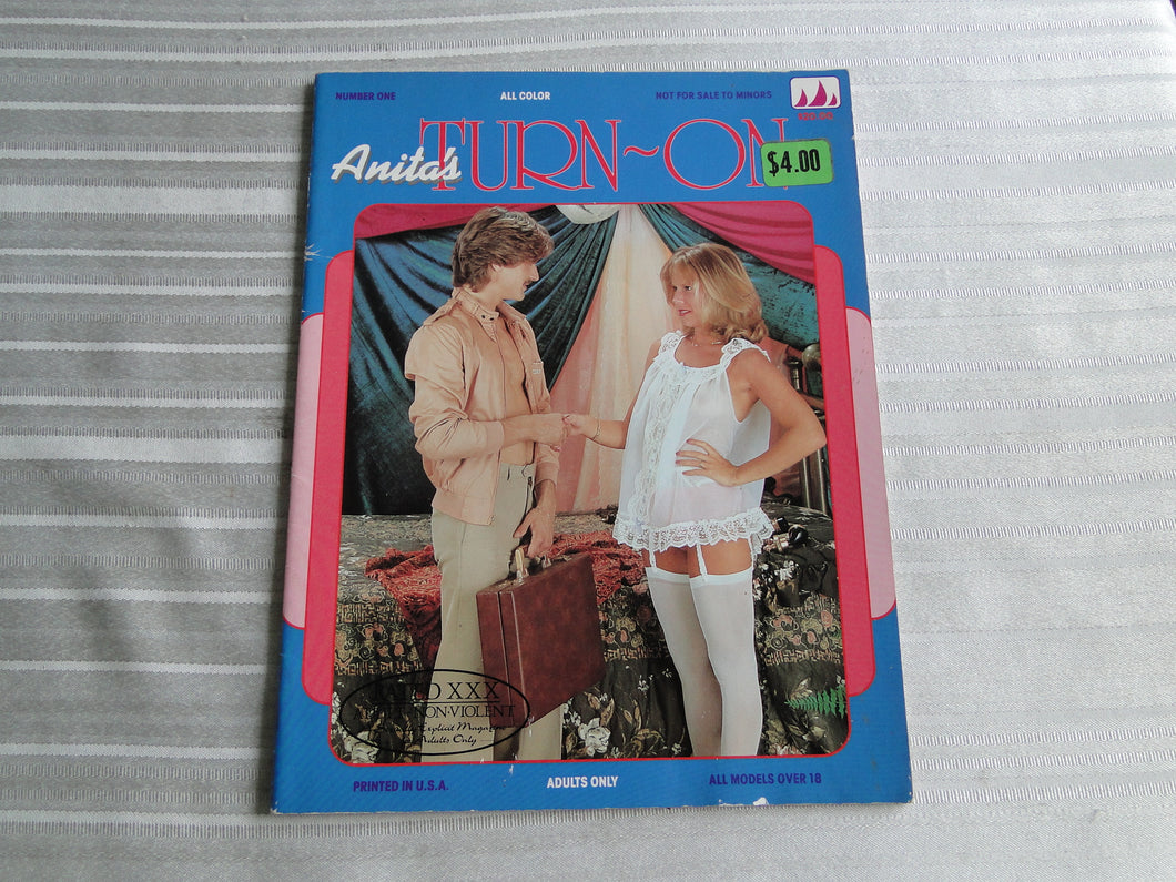 Vintage Nude Erotic Sexy Adult Magazine Anita's Turn On All Color    JB33