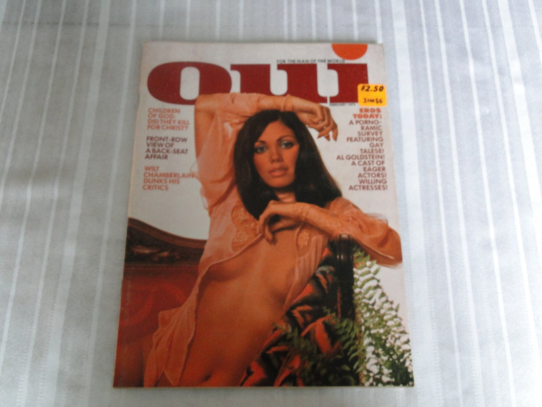 Vintage Nude Erotic Sexy Adult Men's Magazine Oui February 1975       146
