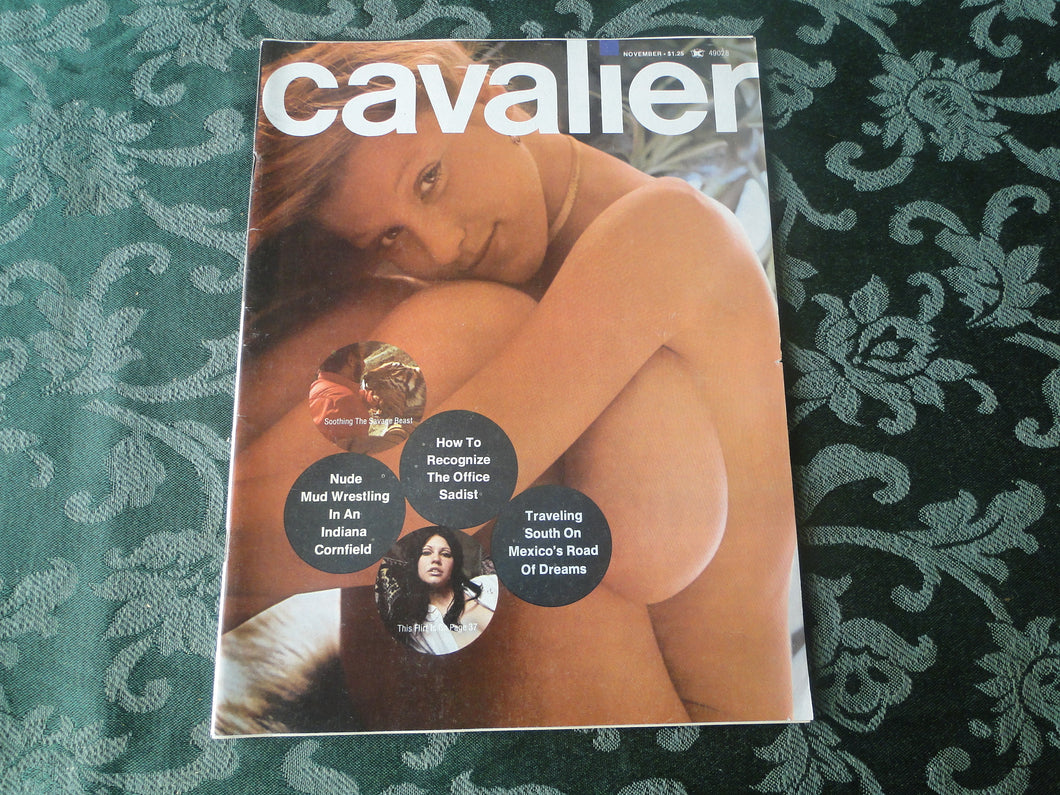 Vintage Nude Erotic Sexy Adult Magazine Cavalier November 1974 Roberta Pedon  JB17